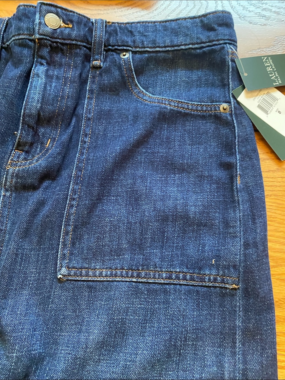 Ralph Lauren Deep Blue Denim Womens Jean Skirt - Picture 4 of 12